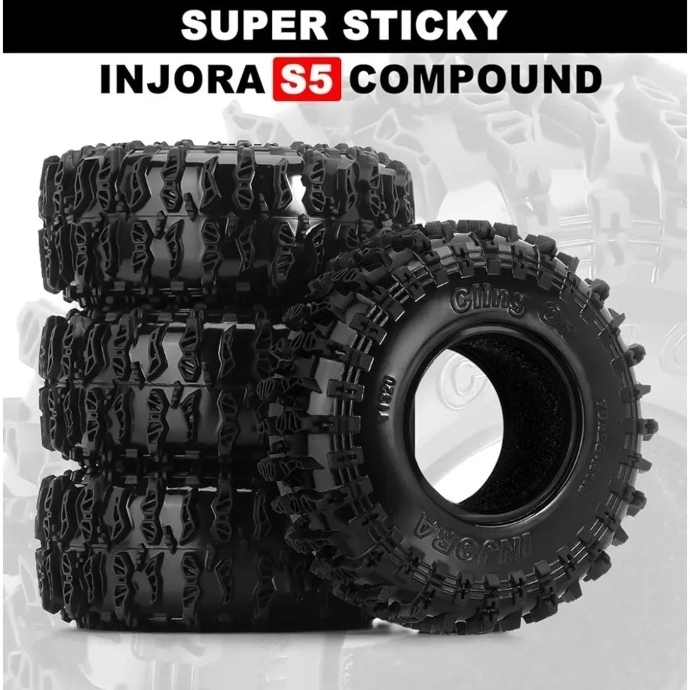 Injora 1.3 Inch Swamp Wheel Tire 70x26-R1.3 T1320 Set Professional‎ Tires New